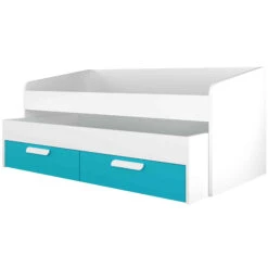 Lit Compact En Bois Blanc 90x190 - LT9015 -Lematelas Soldes Boutique 1140fondblanc