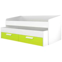 Lit Compact En Bois Blanc 90x190 - LT9015 -Lematelas Soldes Boutique 1141fondblanc