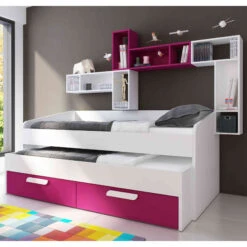 Lit Compact En Bois Blanc 90x190 - LT9015 -Lematelas Soldes Boutique 1142