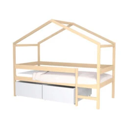 Lit Cabane Enfant Bois Naturel Laqué + 2 Tiroirs 90x190 - LT14053 6 Lit Cabane Enfant Bois Naturel Laqué + 2 Tiroirs 90x190 - LT14053 -Lematelas Soldes Boutique 1333 1t mika d tour 1 catalogue