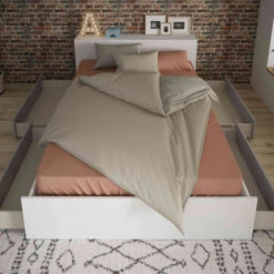 Lit Compact En Bois 140x190 Cm - LI9053 -Lematelas Soldes Boutique 1566 ambiance 2 1