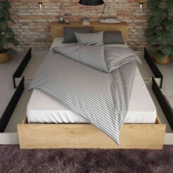 Lit Compact En Bois 140x190 Cm - LI9053 -Lematelas Soldes Boutique 1567 ambiance 1 1