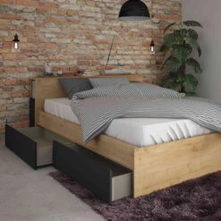 Lit Compact En Bois 140x190 Cm - LI9053 -Lematelas Soldes Boutique 1567 ambiance 4 1