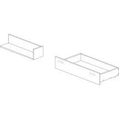 Lit Tiroir En Bois Imitation Chêne - LI9051 -Lematelas Soldes Boutique 1712 schema