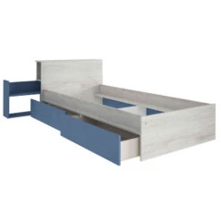 Lit Enfant Tiroir 90x200 En Bois Grisé - LI9074 -Lematelas Soldes Boutique 1770 fond blanc 2