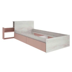 Lit Enfant Tiroir 90x200 En Bois Grisé - LI9074 -Lematelas Soldes Boutique 1771 fond blanc 1