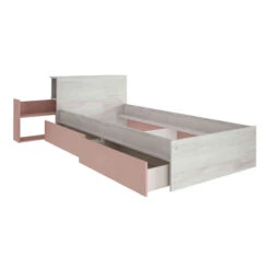 Lit Enfant Tiroir 90x200 En Bois Grisé - LI9074 -Lematelas Soldes Boutique 1771 fond blanc 2