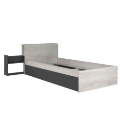 Lit Enfant Tiroir 90x200 En Bois Grisé - LI9074 -Lematelas Soldes Boutique 1772 fond blanc 1