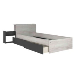 Lit Enfant Tiroir 90x200 En Bois Grisé - LI9074 -Lematelas Soldes Boutique 1772 fond blanc 2