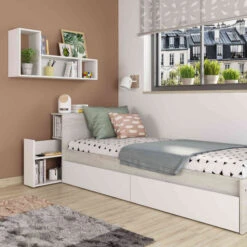 Lit Enfant Tiroir 90x200 En Bois Grisé - LI9074 -Lematelas Soldes Boutique 1773 ambiance