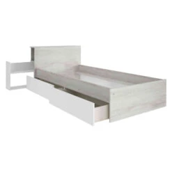 Lit Enfant Tiroir 90x200 En Bois Grisé - LI9074 -Lematelas Soldes Boutique 1773 fond blanc 2
