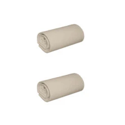 Lot De 2 Draps Housses Jersey Beige Bonnet 30 Cm 100% Coton Biologique