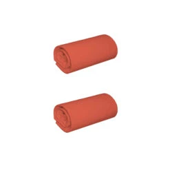 Lot De 2 Draps Housse Jersey Orange Terracotta Bonnet 40 Cm