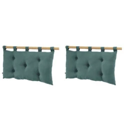 Lot De 2 Têtes De Lit à Suspendre Double Gaze 50x80 Cm -Lematelas Soldes Boutique 2tdl bleu
