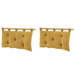Lot De 2 Têtes De Lit à Suspendre Double Gaze 50x80 Cm -Lematelas Soldes Boutique 2tdl jaune