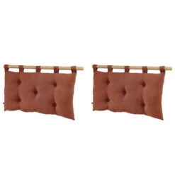 Lot De 2 Têtes De Lit à Suspendre Double Gaze 50x80 Cm -Lematelas Soldes Boutique 2tdl orange