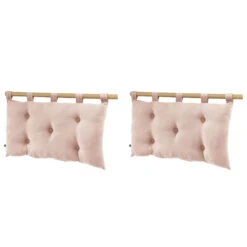 Lot De 2 Têtes De Lit à Suspendre Double Gaze 50x80 Cm -Lematelas Soldes Boutique 2tdl rose
