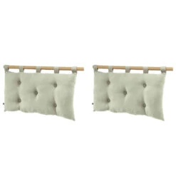 Lot De 2 Têtes De Lit à Suspendre Double Gaze 50x80 Cm -Lematelas Soldes Boutique 2tdl vert