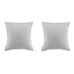 Lot De 2 Taies D'oreiller Flanelle Gris