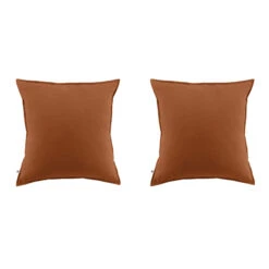 Lot De 2 Taies D'oreiller Flanelle Orange