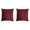 Lot De 2 Taies D'oreillers Double Gaze De Coton Bordeaux