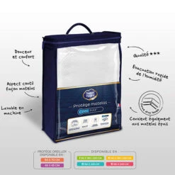 Protège-matelas Tissu Coolmax® Extensible Anti-transpirant Et Respirant Qualité Hôtellerie De Luxe -Lematelas Soldes Boutique 3377720101841 pm marin coolmax 140x190 200cm visuel 5
