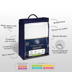 Protège Matelas Très épais Coton Extensible Anti-acariens Imperméable Soyeux Et Respirant Qualité Hôtellerie De Luxe -Lematelas Soldes Boutique 3377720102480 pm nikos imper 160x200 cm visuel 5