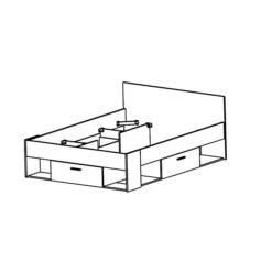 Lit En Bois 140x190/200 Blanc Perle LT115 -Lematelas Soldes Boutique 3d 10