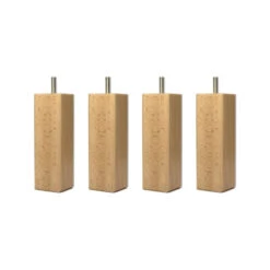 4 Pieds Carré Bois 15 Cm