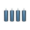 4 Pieds Cylindriques Bleu Paon