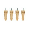 4 Pieds Louis XVI Bois Vernis Naturel 15 Cm