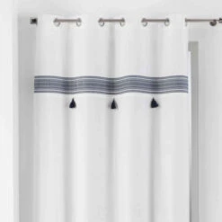 Rideau à œillets Amaya 140x240 Cm -Lematelas Soldes Boutique amaya bleu zoom