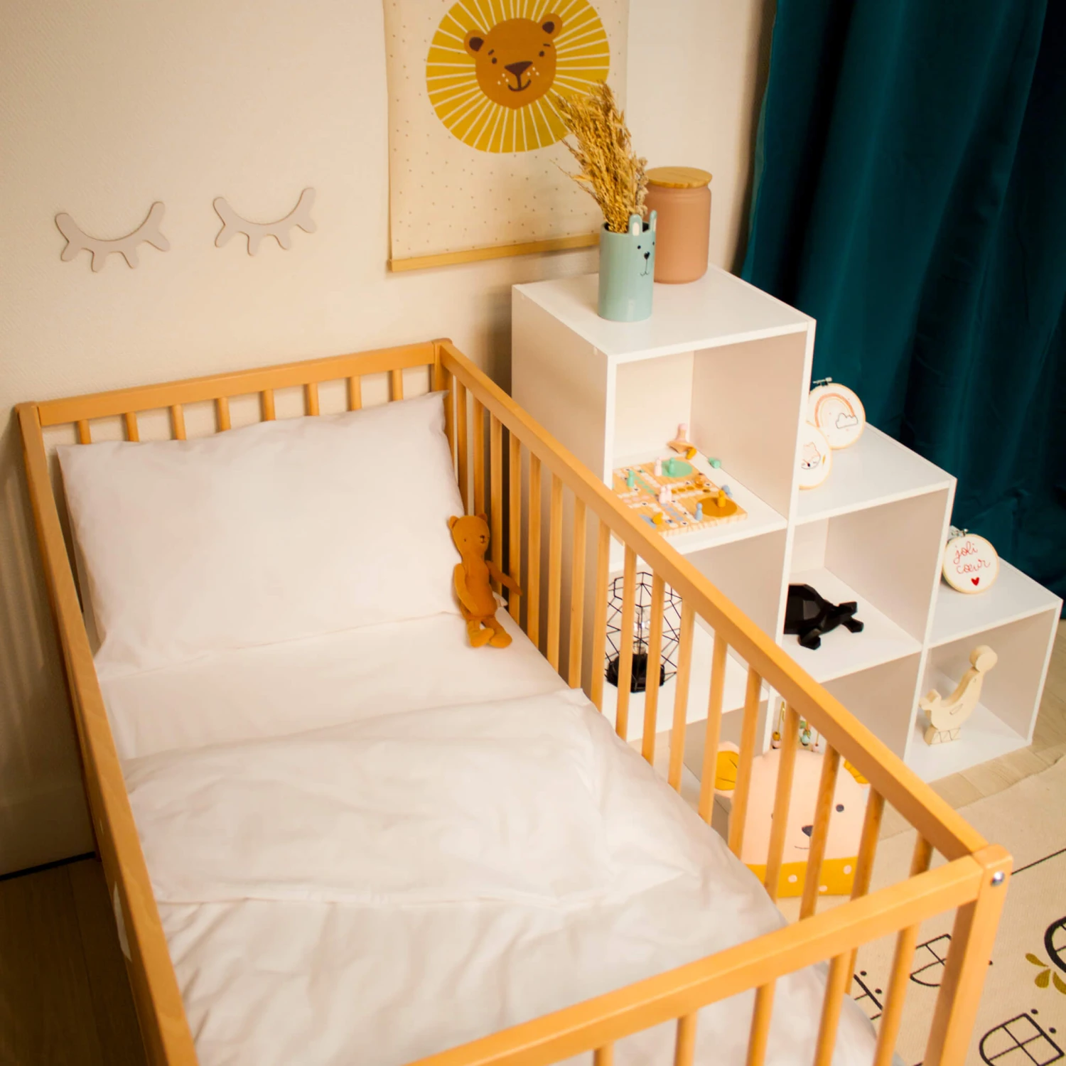 Drap Housse Bébé Blanc Percale Bonnet 15 Cm 3 Drap Housse Bébé Blanc Percale Bonnet 15 Cm – Image 3