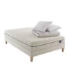 Ensemble Matelas Naturel Ressorts Et Latex Naturel, Sommier, Pieds, Couette Et Oreiller Aube 600 - SOMEO