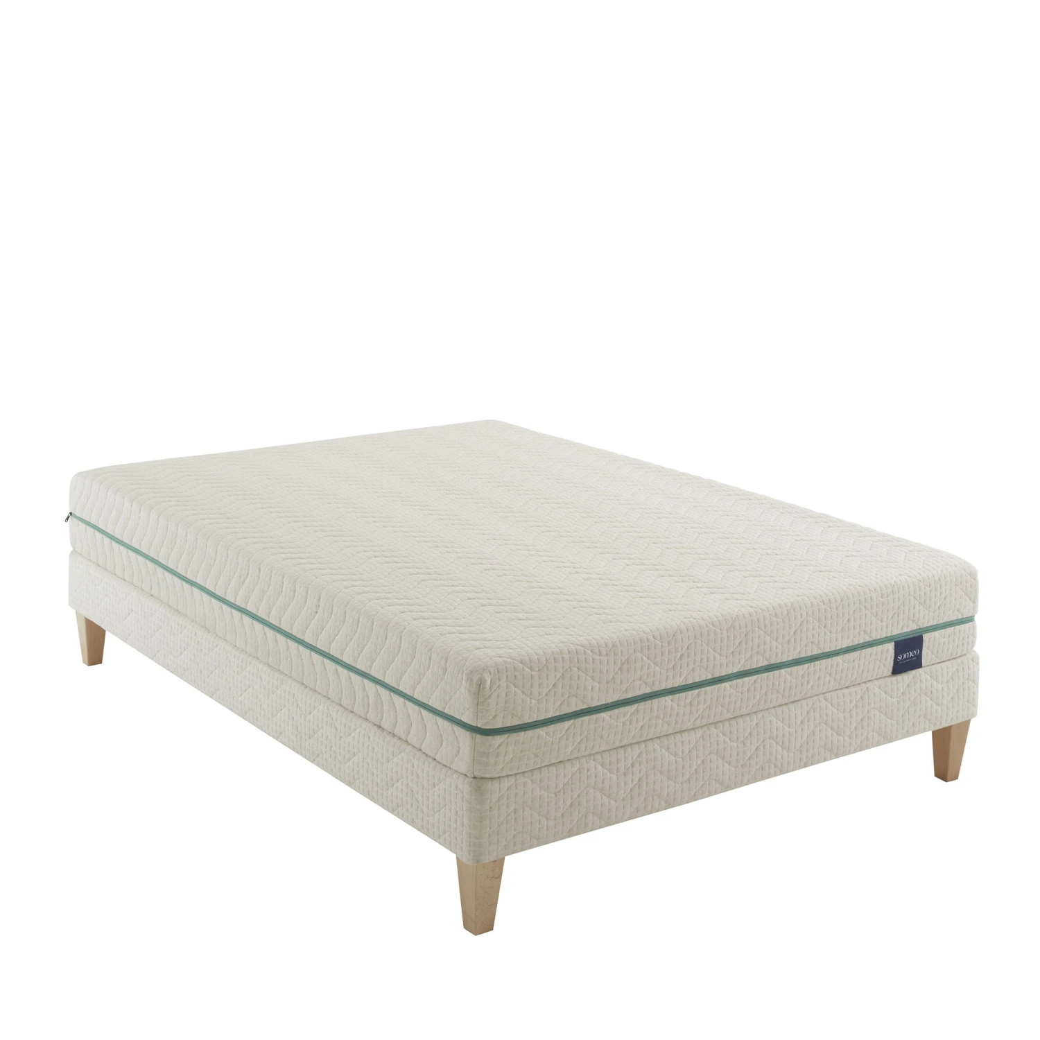Ensemble Matelas Naturel Latex Naturel, Sommier Et Pieds Aube 700 - SOMEO 1 Ensemble Matelas Naturel Latex Naturel, Sommier Et Pieds Aube 700 - SOMEO