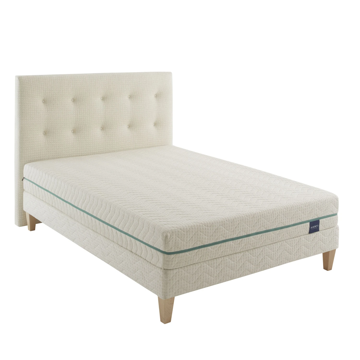 Ensemble Matelas Naturel Latex Naturel, Sommier, Pieds Et Tête De Lit Aube 700 - SOMEO 1 Ensemble Matelas Naturel Latex Naturel, Sommier, Pieds Et Tête De Lit Aube 700 - SOMEO