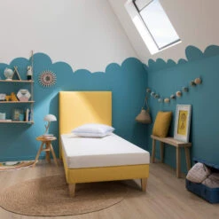 Ensemble Matelas Junior Mousse, Sommier Et Pieds Aurore 100 - SOMEO -Lematelas Soldes Boutique aurore 100 ambiance 1