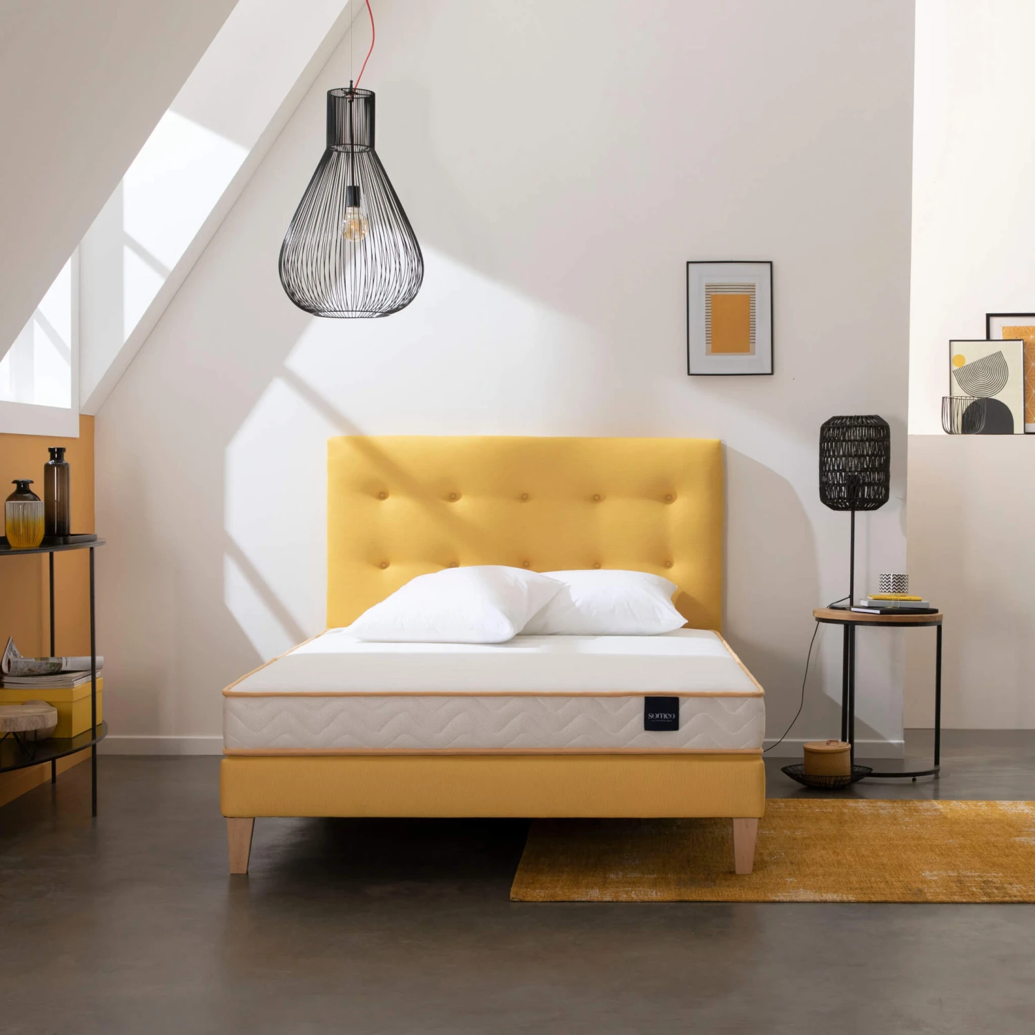 Ensemble Matelas Mousse, Sommier, Pieds, Couette Et Oreiller Aurore 300 - SOMEO 8 Ensemble Matelas Mousse, Sommier, Pieds, Couette Et Oreiller Aurore 300 - SOMEO – Image 8