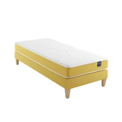 Ensemble Matelas Mousse, Sommier Et Pieds Aurore 400 - SOMEO -Lematelas Soldes Boutique aurore 400 mat som 90x200 3 4 fond blanc