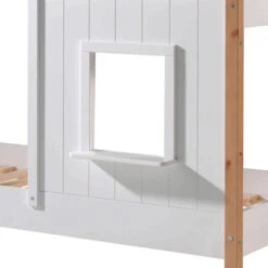 Lit Cabane Enfant En Bois Blanc Et Hêtre 90x200 Cm - LT2052 -Lematelas Soldes Boutique babs 91 fond blanc 2