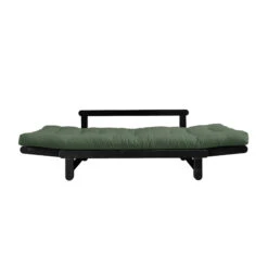 Banquette Ajustable BEAT En Pin Massif Noir Matelas Inclus 75x200 -Lematelas Soldes Boutique beat vert fond blanc 2