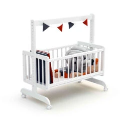 Berceau Cododo En Bois Réglable En Hauteur 40x80 -Lematelas Soldes Boutique berceau cocodo en bois ajustable en hauteur coffre