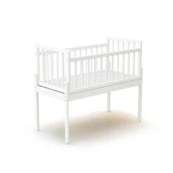 Berceau Cododo En Bois + Matelas 40x80 -Lematelas Soldes Boutique berceau cododo blanc webaby fond blanc