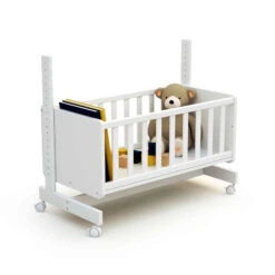 Berceau Cododo évolutif En Bois + Matelas 40x80 Cm -Lematelas Soldes Boutique berceau cododo volutif en bois blanc matelas. coffre