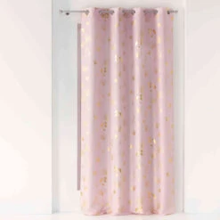 Rideau à œillets Bloomy 140x260 Cm -Lematelas Soldes Boutique bloomy rose or