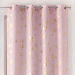 Rideau à œillets Bloomy 140x260 Cm -Lematelas Soldes Boutique bloomy rose or zoom