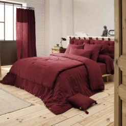 Housse De Couette Double Gaze De Coton Bordeaux -Lematelas Soldes Boutique bordeaux ambiance 2