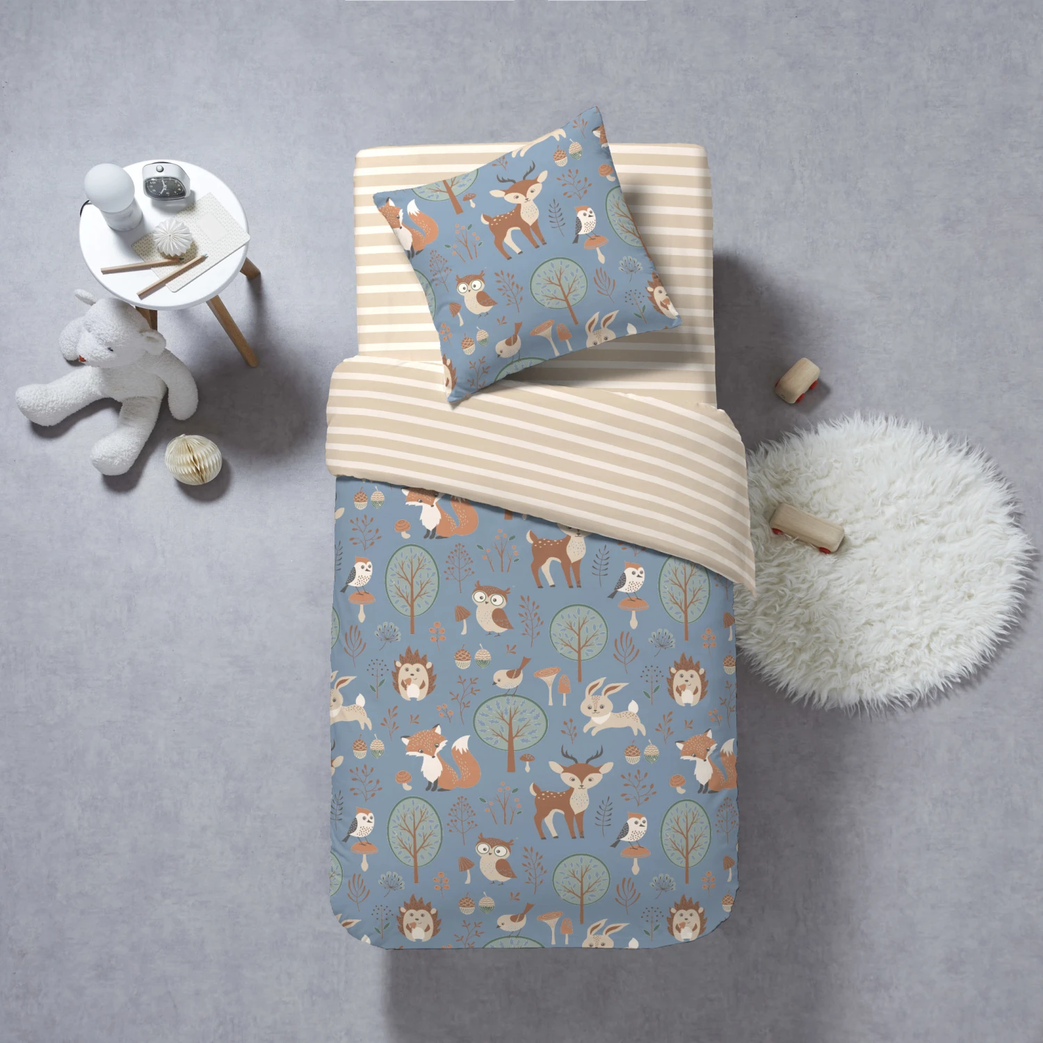 Parure De Lit Enfant Bosquet 140x200 Cm 3 Parure De Lit Enfant Bosquet 140x200 Cm – Image 3