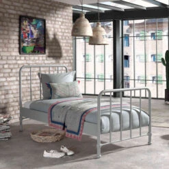 Lit Enfant à Barreaux En Métal 90x200 Cm - LT2059