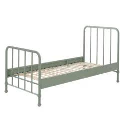 Lit Enfant à Barreaux En Métal 90x200 Cm - LT2059 -Lematelas Soldes Boutique bronxx vert fond blanc